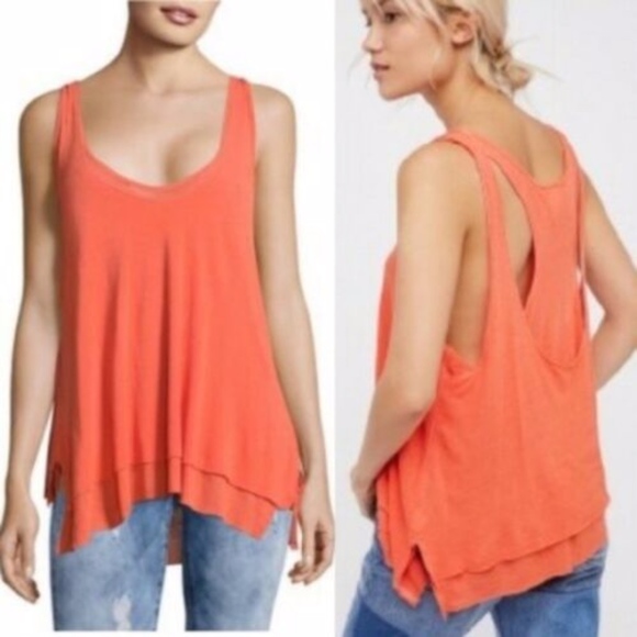 Free People Tops - SOLD Free People Karmen Sleeveless Layered Tank